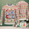 Navy Blue Reindeer & Christmas Tree Pattern Bud Light Lime Ugly Christmas Sweater