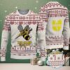 Black & White Snowflake Pattern “Fireball Cinnamon Whisky & Grinch” Ugly Christmas Sweater