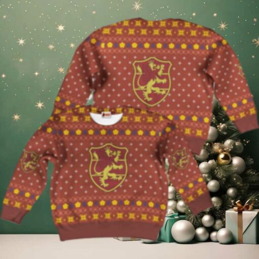 Crimson Lion Ugly Christmas Black Clover