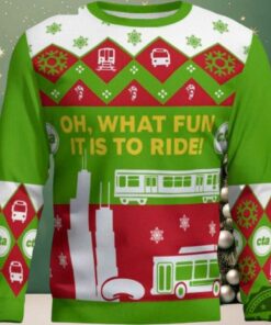 Cta 2025 Holiday Train And Bus Holiday Ugly Sweater