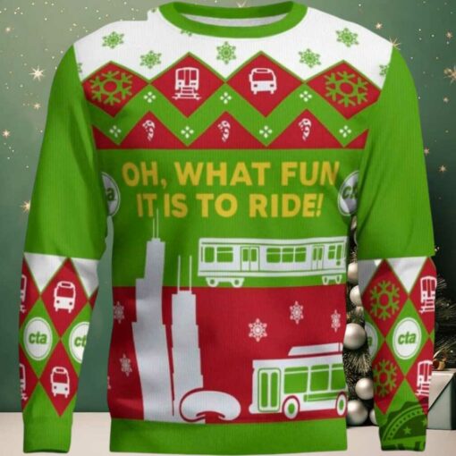 Cta 2025 Holiday Train And Bus Holiday Ugly Sweater