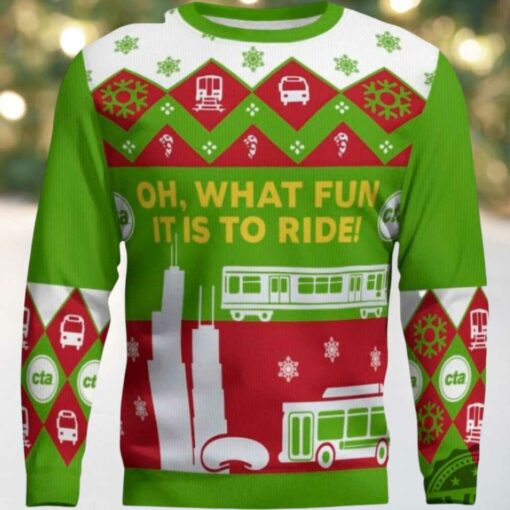 Cta 2025 Holiday Train And Bus Holiday Ugly Sweater