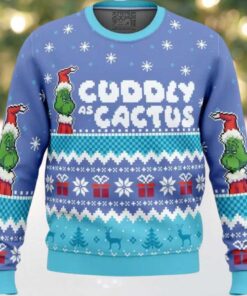 Cuddly as a Cactus Grinch Ugly Christmas Sweater