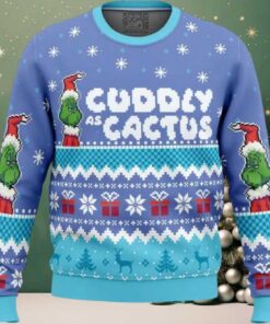 Cuddly as a Cactus Grinch Ugly Christmas Sweater