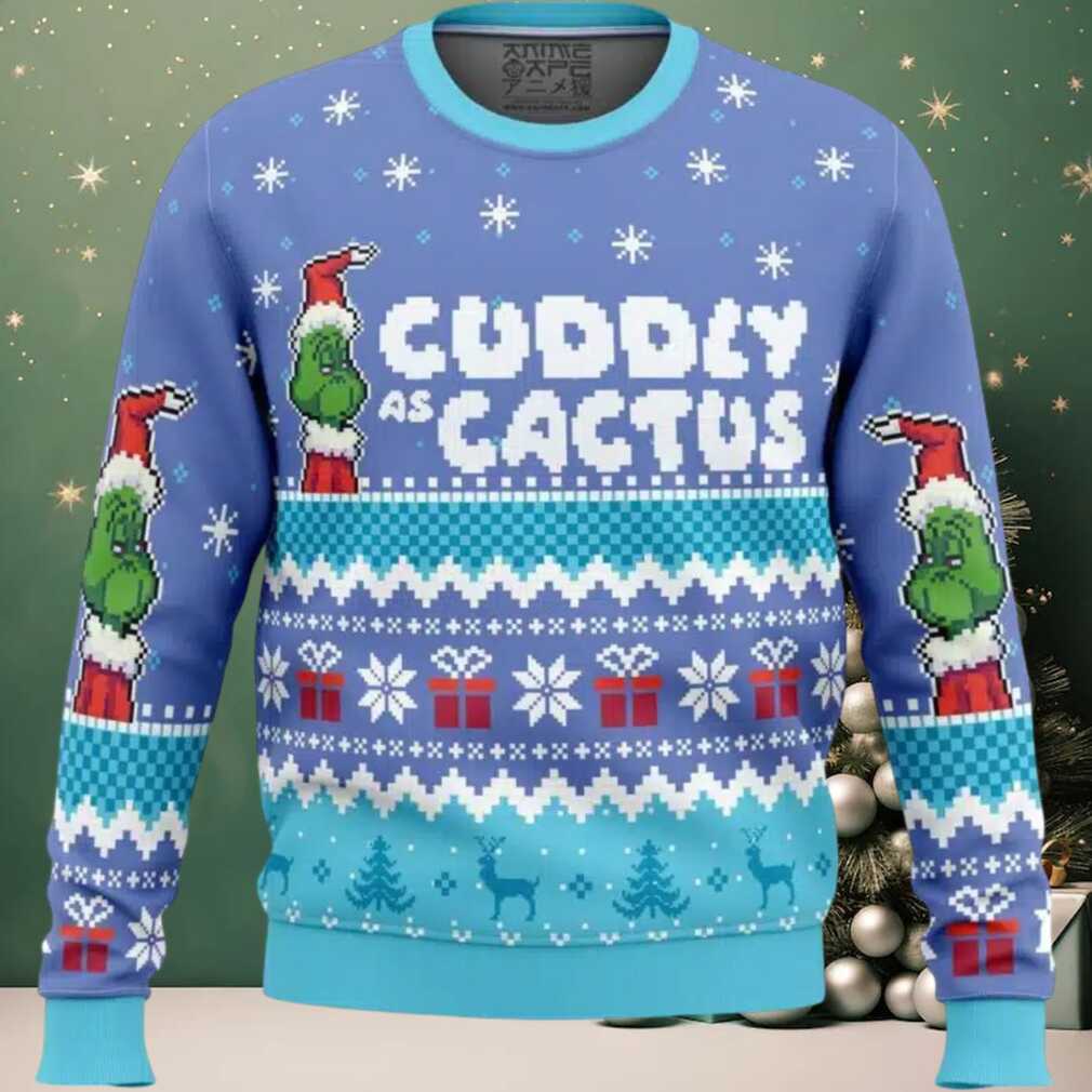 Cuddly as a Cactus Grinch Ugly Christmas Sweater Cuddly as a Cactus Grinch Ugly Christmas Sweater