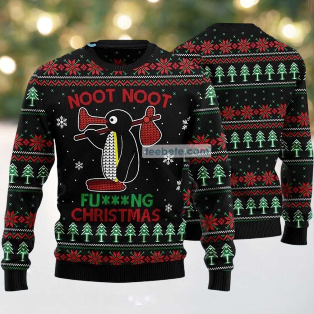 Cute Noot Noot Penguin Ugly Christmas Sweaters Couples Black Cute Noot Noot Penguin Ugly Christmas Sweaters Couples Black