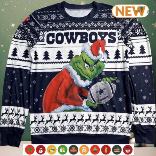 Dallas Cowboys x Grinch Christmas Sweater