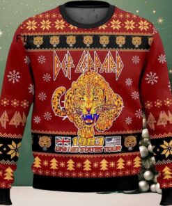 Def Leppard 1983 United States Tour Christmas Ugly Sweater
