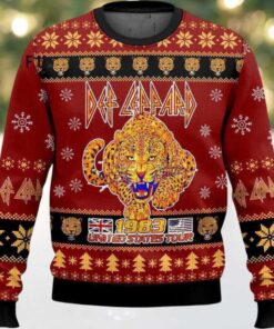 Def Leppard 1983 United States Tour Christmas Ugly Sweater