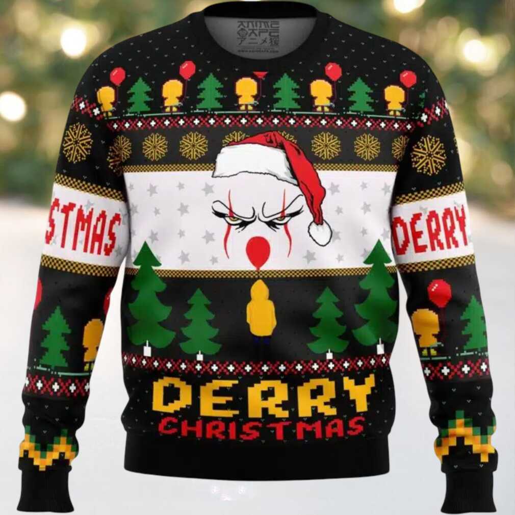 Derry Pennywise Christmas Ugly Christmas Sweater Derry Pennywise Christmas Ugly Christmas Sweater