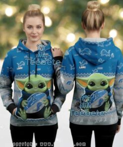 Detroit Lions Baby Yoda Grogu Football Hug 3D Ugly Christmas Hoodie Detroit Lions Baby Yoda Grogu Football Hug 3D Ugly Christmas Hoodie