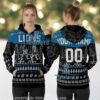 Detroit Lions Holiday Gingerbread Pattern Ugly Christmas 3D Hoodie Detroit Lions Holiday Gingerbread Pattern Ugly Christmas 3D Hoodie