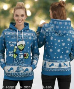 Detroit Lions Funny Grinch They Aint Us Ugly Christmas 3D Pullover Detroit Lions Funny Grinch They Aint Us Ugly Christmas 3D Pullover
