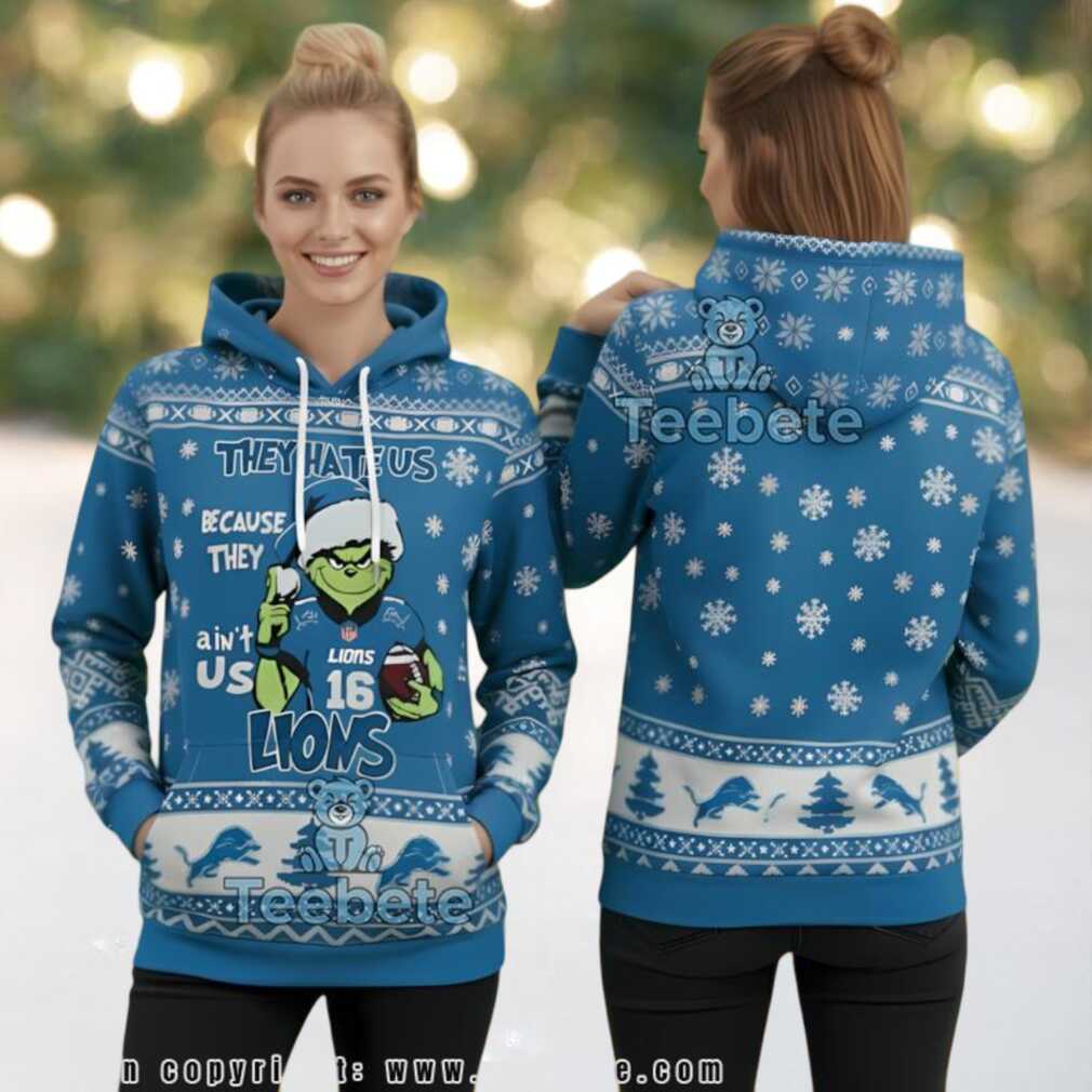 Detroit Lions Funny Grinch They Aint Us Ugly Christmas 3D Pullover Detroit Lions Funny Grinch They Aint Us Ugly Christmas 3D Pullover