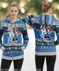 Detroit Lions Funny Mickey Ugly Christmas Party 3D Hoodie Detroit Lions Funny Mickey Ugly Christmas Party 3D Hoodie