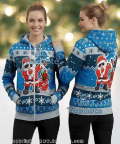 Detroit Lions Funny Santa Dance Ugly Christmas 3D Hoodie