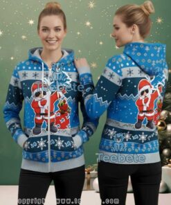 Detroit Lions Funny Santa Dance Ugly Christmas 3D Hoodie