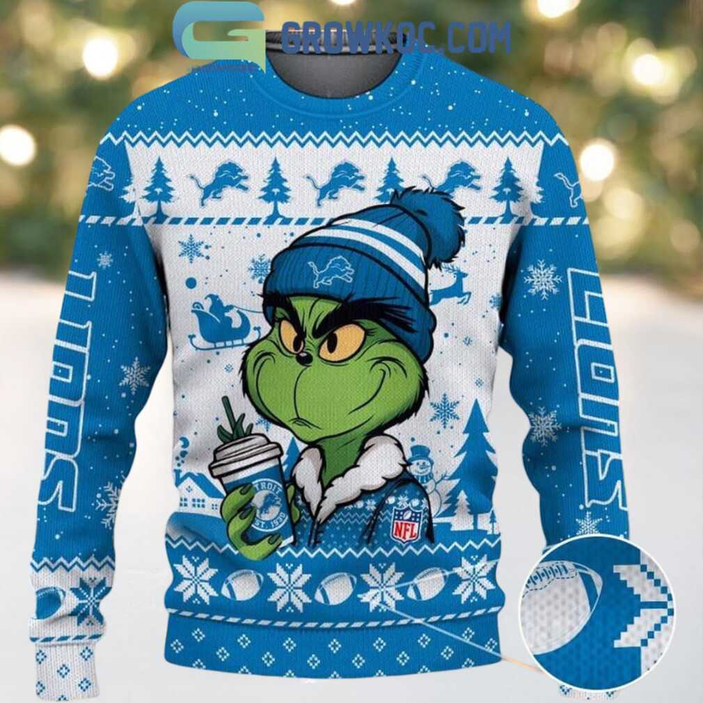 Detroit Lions Grinch Stolen Christmas 2025 Grinchmas Ugly Sweater Detroit Lions Grinch Stolen Christmas 2025 Grinchmas Ugly Sweater