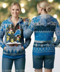 Detroit Lions Minion Squad Ugly Christmas 3D Hoodie Detroit Lions Minion Squad Ugly Christmas 3D Hoodie