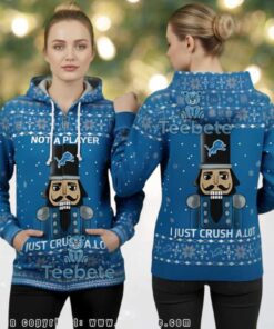 Detroit Lions Nutcracker Crush A Lot Ugly Christmas 3D Hoodie Detroit Lions Nutcracker Crush A Lot Ugly Christmas 3D Hoodie