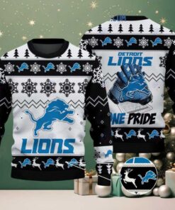 Detroit Lions One Pride Christmas Ugly Sweater