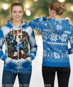 Detroit Lions Pug Dog Reindeer Ugly Christmas 3D Hoodie Detroit Lions Pug Dog Reindeer Ugly Christmas 3D Hoodie