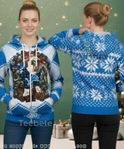 Detroit Lions Pug Dog Reindeer Ugly Christmas 3D Hoodie