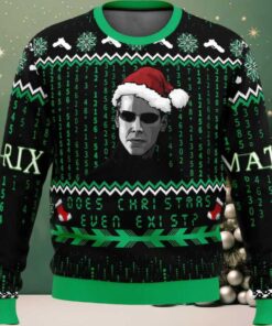 Does Christmas Even Exist Matrix Ugly Christmas Sweater