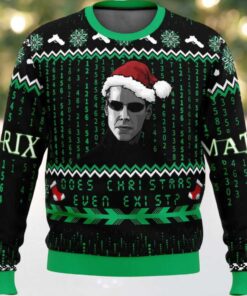 Does Christmas Even Exist Matrix Ugly Christmas Sweater