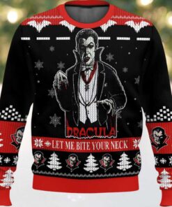 Dracula Let Me Bite Your Neck Ugly Christmas Sweater Dracula Let Me Bite Your Neck Ugly Christmas Sweater
