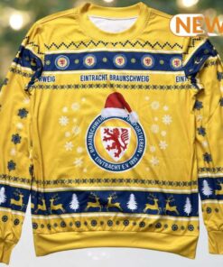 Eintracht Braunschweig Blue Mix Gold Christmas Sweater