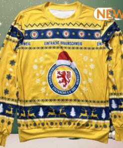 Eintracht Braunschweig Blue Mix Gold Christmas Sweater