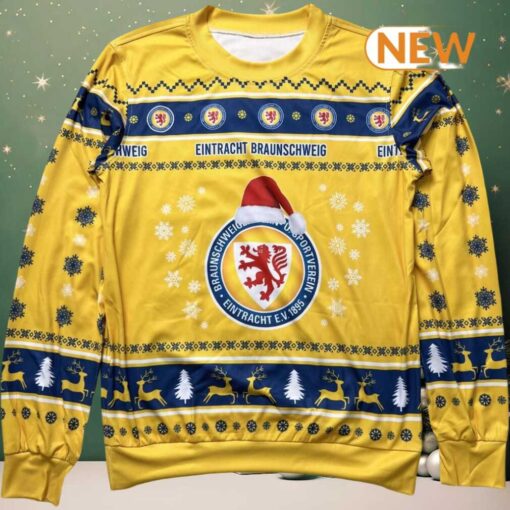 Eintracht Braunschweig Blue Mix Gold Christmas Sweater