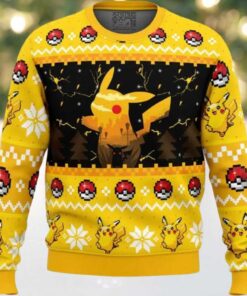 Electric Monster Pokemon Ugly Christmas Sweater