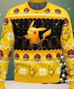 Electric Monster Pokemon Ugly Christmas Sweater