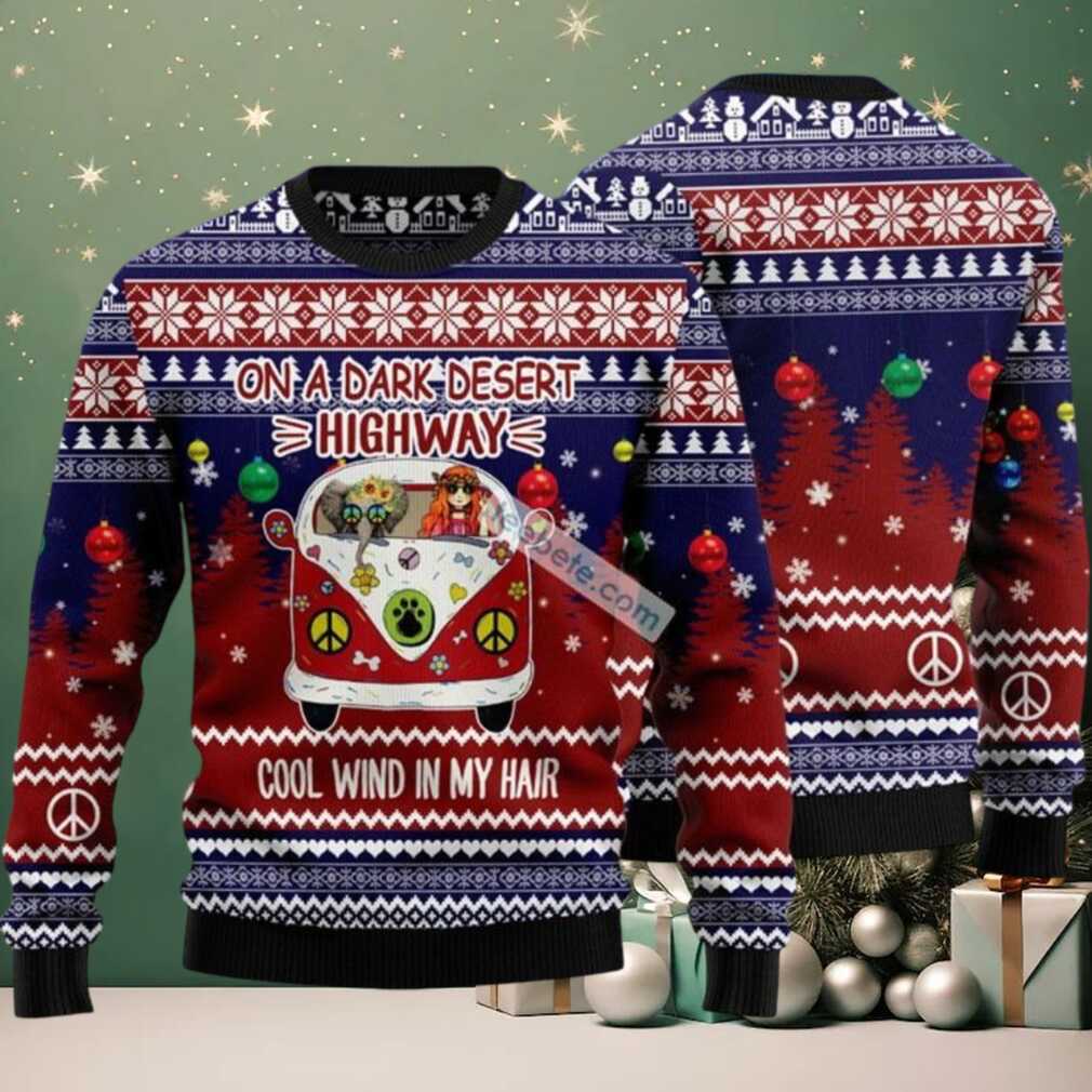 Elephant Hippie Girl On A Dark Desert Ugly Christmas Sweater Womens, hoodie, sweater, long sleeve and tank top Elephant Hippie Girl On A Dark Desert Ugly Christmas Sweater Womens