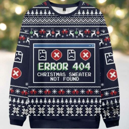 Error 404 Christmas Sweater Not Found Ugly Christmas Sweater