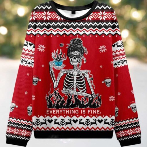 Everything Is Fine Ugly Christmas Sweater