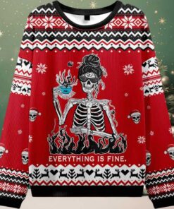 Everything Is Fine Ugly Christmas Sweater