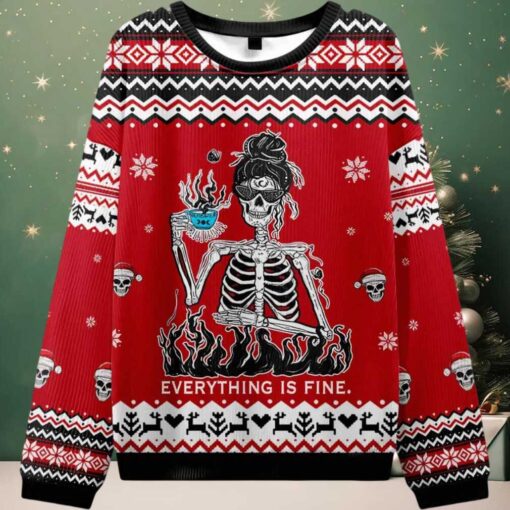 Everything Is Fine Ugly Christmas Sweater