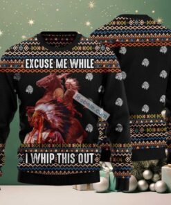 Excuse Me While I Whip This Out Indian Tribe Ugly Christmas Sweater