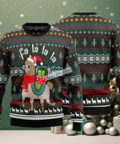Fa La La La Llama Ugly Christmas Sweater Vintage