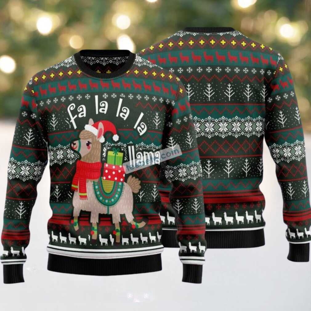 Fa La La La Llama Ugly Christmas Sweater Vintage, hoodie, sweater, long sleeve and tank top Fa La La La Llama Ugly Christmas Sweater Vintage