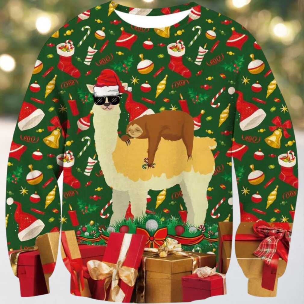 Festive Llama Ugly Christmas Sweater For Men And Women Farm Ugly Sweater Christmas Fashion Winter 9229 Festive Llama Ugly Christmas Sweater For Men And Women Farm Ugly Sweater Christmas Fashion Winter 9229