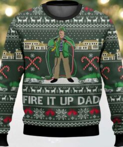 Fire It Up Dad National Lampoons Vacation Ugly Christmas Sweater