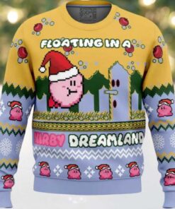 Floating in a Kirby Dreamland Ugly Christmas Sweater