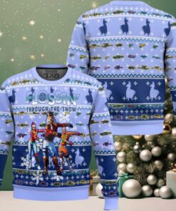 Flossin’ Through The Snow Fortnite Ugly Christmas Sweater Flossin’ Through The Snow Fortnite Ugly Christmas Sweater
