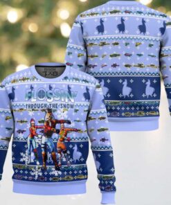 Flossin’ Through The Snow Fortnite Ugly Christmas Sweater Flossin’ Through The Snow Fortnite Ugly Christmas Sweater