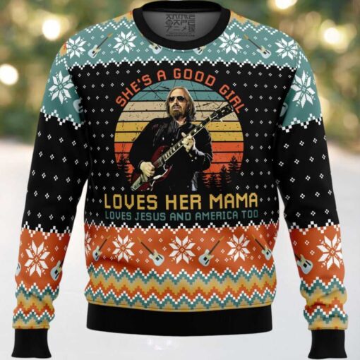 Free Fallin’ Tom Petty Ugly Christmas Sweater