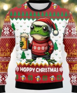 Frog Beer Hoppy Christmas Ugly Sweater Frog Beer Hoppy Christmas Ugly Sweater